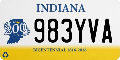 IN license plate 983YVA