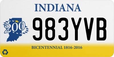 IN license plate 983YVB