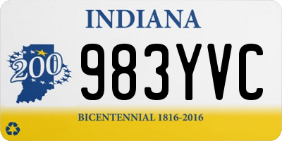 IN license plate 983YVC