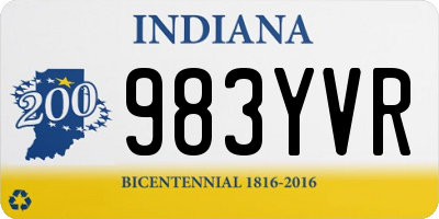 IN license plate 983YVR