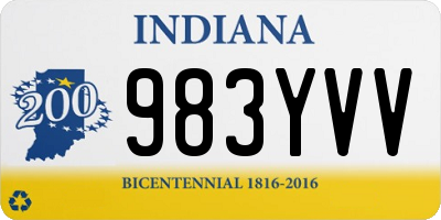 IN license plate 983YVV