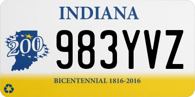 IN license plate 983YVZ