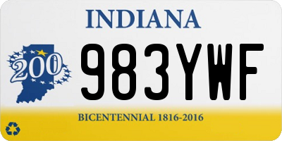 IN license plate 983YWF