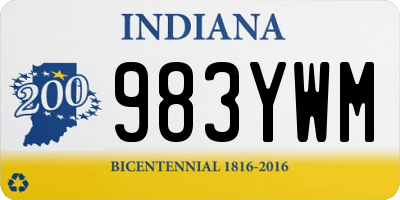 IN license plate 983YWM