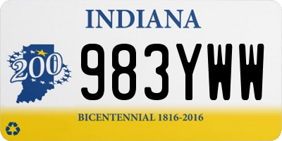 IN license plate 983YWW