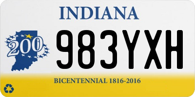 IN license plate 983YXH