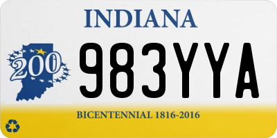 IN license plate 983YYA