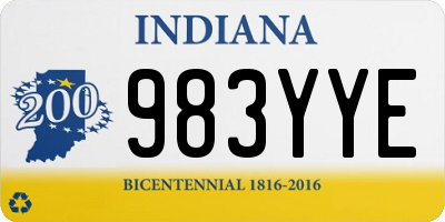 IN license plate 983YYE