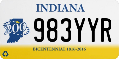 IN license plate 983YYR