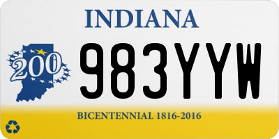 IN license plate 983YYW