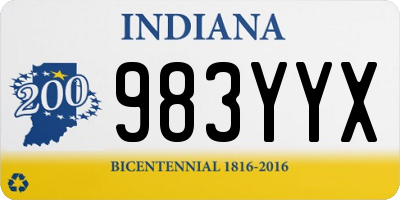 IN license plate 983YYX