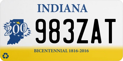 IN license plate 983ZAT