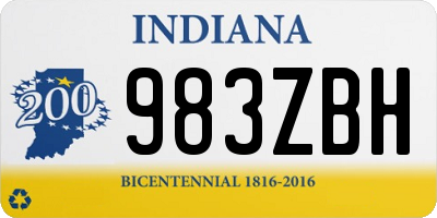 IN license plate 983ZBH