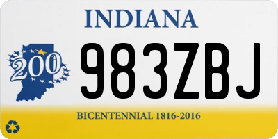 IN license plate 983ZBJ