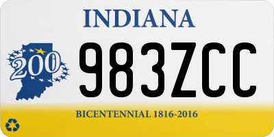 IN license plate 983ZCC