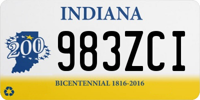 IN license plate 983ZCI