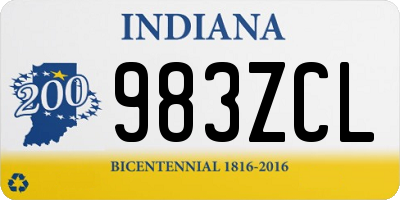 IN license plate 983ZCL