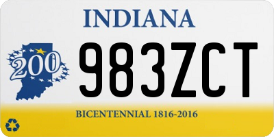 IN license plate 983ZCT