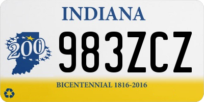 IN license plate 983ZCZ