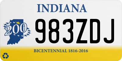 IN license plate 983ZDJ