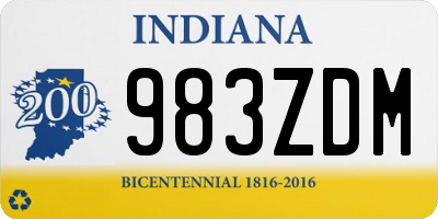 IN license plate 983ZDM