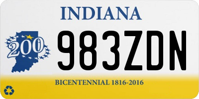 IN license plate 983ZDN