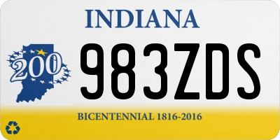 IN license plate 983ZDS