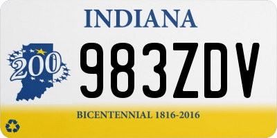 IN license plate 983ZDV