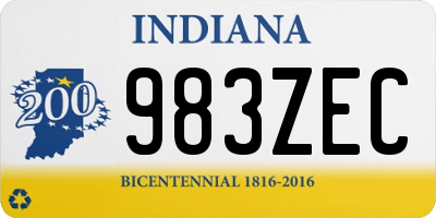 IN license plate 983ZEC