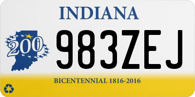 IN license plate 983ZEJ