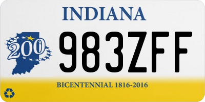 IN license plate 983ZFF