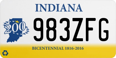 IN license plate 983ZFG