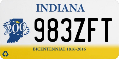 IN license plate 983ZFT