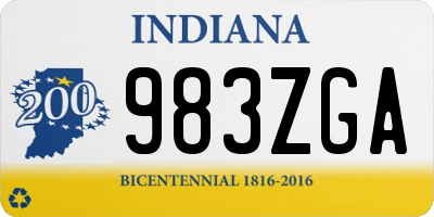 IN license plate 983ZGA