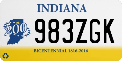 IN license plate 983ZGK