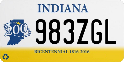 IN license plate 983ZGL