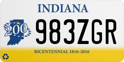 IN license plate 983ZGR