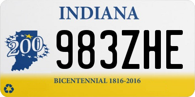 IN license plate 983ZHE