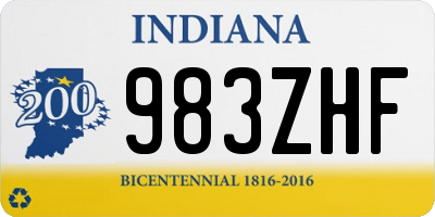 IN license plate 983ZHF