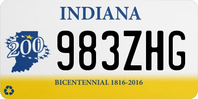 IN license plate 983ZHG