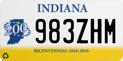 IN license plate 983ZHM