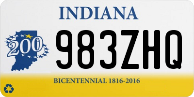 IN license plate 983ZHQ