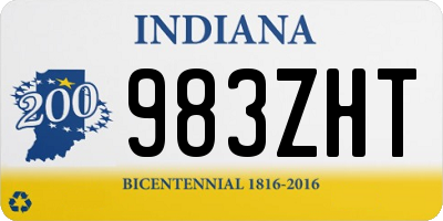 IN license plate 983ZHT