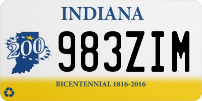 IN license plate 983ZIM