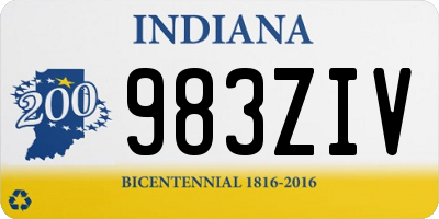 IN license plate 983ZIV