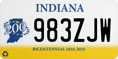 IN license plate 983ZJW