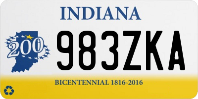 IN license plate 983ZKA