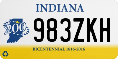 IN license plate 983ZKH