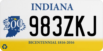 IN license plate 983ZKJ