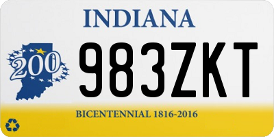 IN license plate 983ZKT